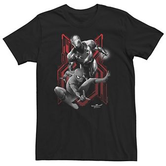 Big & Tall Marvel Spider-Man Homecoming Iron Man Flying Swinging Tee