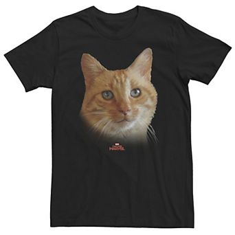 Big & Tall Marvel Captain Marvel Goose Cat Face Portrait Tee