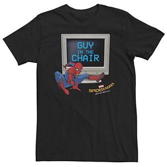 Big & Tall Marvel Spider-Man: Homecoming Guy In The Chair Computer Tee