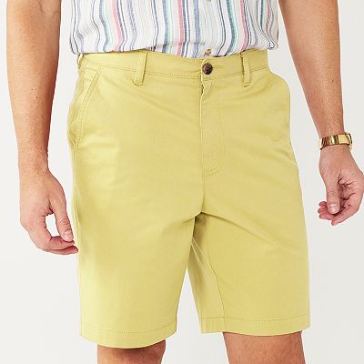 Men s Croft Barrow Classic Fit Flat Front 9.5 in. Shorts