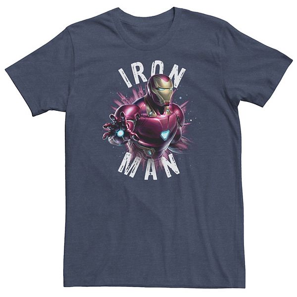 Big Tall Marvel Avengers Endgame Iron Man Space Poster Tee