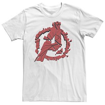 Big & Tall Marvel Avengers Endgame Shattered Red Logo Tee