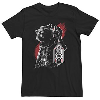 Big & Tall Marvel Avengers Endgame Rocket Portrait Tee