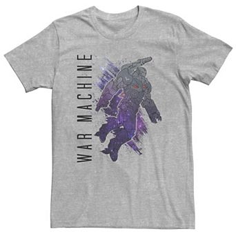 Big & Tall Marvel Avengers Endgame War Machine Galaxy Paint Tee