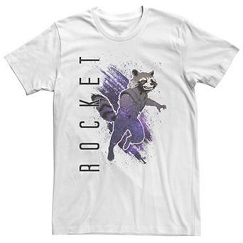 Big & Tall Marvel Avengers Endgame Rocket Painted Galaxy Tee