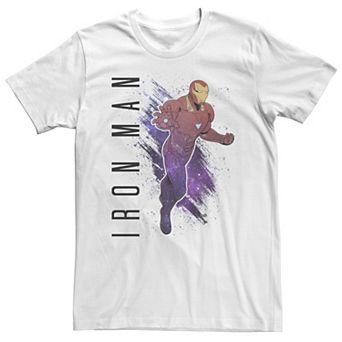 Big & Tall Marvel Avengers Endgame Iron Man Galaxy Painted Tee