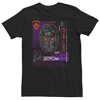 Big & Tall Marvel Guardians of the Galaxy Vol. 2 Star-Lord Profile Tee