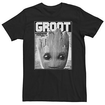 Big & Tall Marvel Guardians of the Galaxy Vol. 2 Baby Groot Close-Up Tee