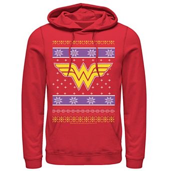 Men's DC Comics Wonder Woman Holiday Logo Graphic Hoodie
