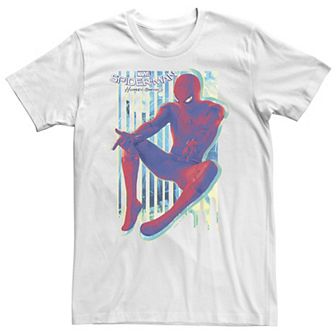 Big & Tall Marvel Spider-Man Homecoming Watercolor Glitch Tee