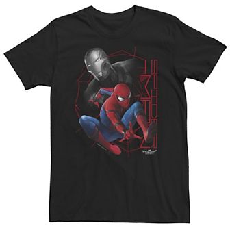 Big & Tall Marvel Spiderman Team Work Poster Tee