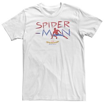 Big & Tall Marvel Spider-Man Homecoming Writes With Crayon Tee