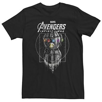 Big & Tall Marvel Infinity War Geo Gauntlet Sketch Tee