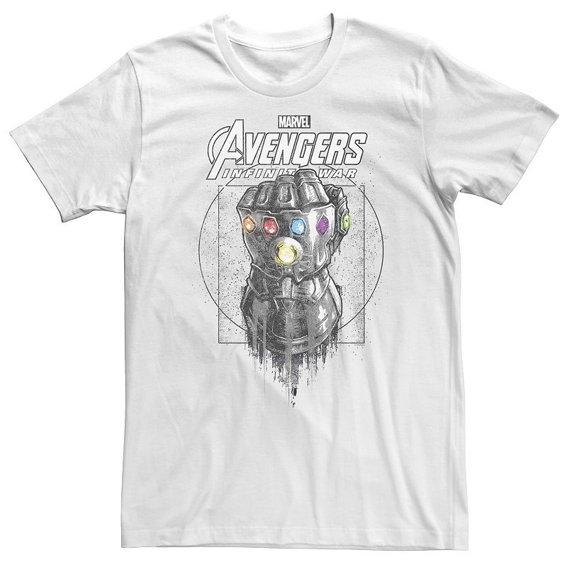 Big & Tall Marvel Infinity War Geo Gauntlet Sketch Tee, Men's, 