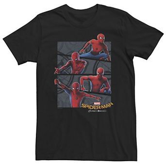 Big & Tall Marvel Spider-Man Homecoming Quad Pose Panel Stack Tee