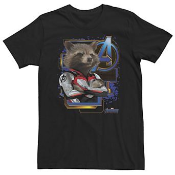 Big & Tall Marvel Avengers Endgame Rocket Logo Tee