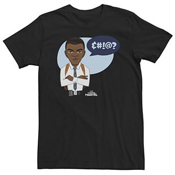 Big & Tall Marvel Captain Marvel Nick Fury Say What? Tee