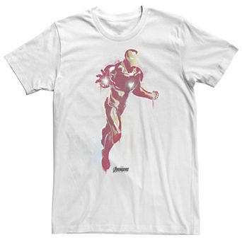 Big & Tall Marvel Avengers Endgame Iron Man Spray Paint Tee