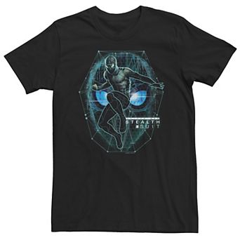 Big & Tall Marvel Spider-Man Far From Home Stealth Suit Tech Portrait Tee