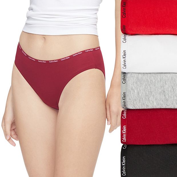 Calvin Klein Girls' Underwear Cotton Bikini Briefs Panty, 5 Pack