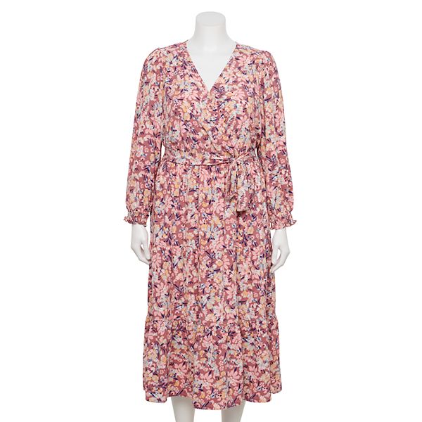Plus Size LC Lauren Conrad V-Neck Tiered Maxi Dress
