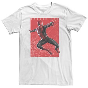 Big & Tall Marvel Spider-Man Far From Home Web Swinging Poster Tee