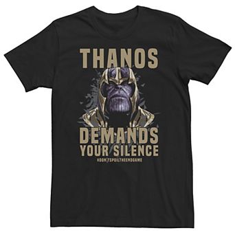 Big & Tall Marvel Avengers Endgame Thanos #DontSpoilTheEndgame Tee