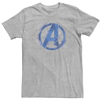 Big & Tall Marvel Avengers Endgame Spray Painted Avenger Symbol Tee