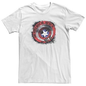 Big & Tall Marvel Avengers Endgame Captain America Shield Quote Fill Tee