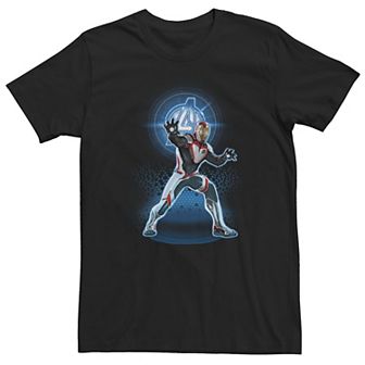 Big & Tall Marvel Avengers Endgame Logo Iron Man Quantum Suit Portrait Tee