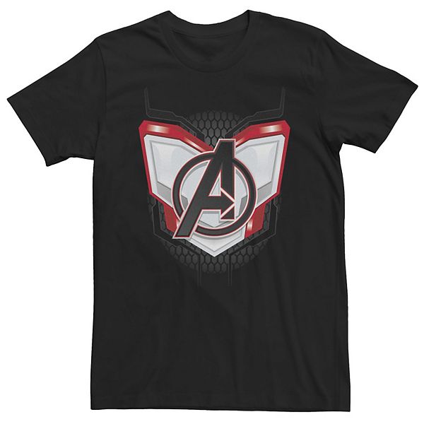 Big & Tall Marvel Avengers Endgame Quantum Suit Armor Symbol Tee