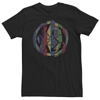Big & Tall Marvel Avengers Endgame Avenger Hero Symbol Colorful Mashup Tee
