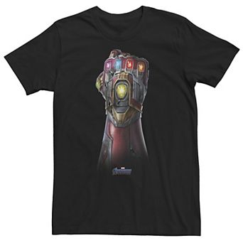 Big & Tall Marvel Avengers Endgame Infinity Stone Gauntlet Color Logo Tee