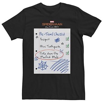 Big & Tall Marvel Spider-Man Far From Home Spider List Tee