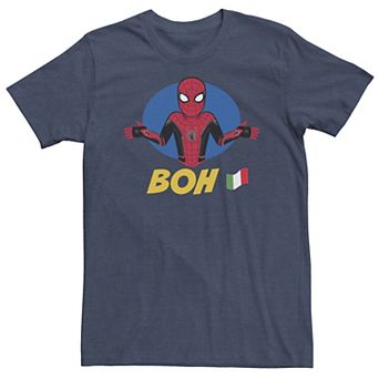 Big & Tall Marvel Spider-Man Far From Home BOH French Flag Portrait Tee