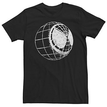 Big & Tall Marvel Spider-Man Far From Home Mask Globe Stencil Tee