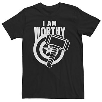 Big & Tall Marvel Avengers Endgame Captain America Mjolnir Shield Tee