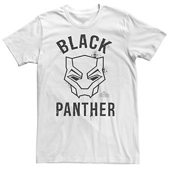 Big & Tall Marvel Black Panther Movie Collegiate Graffiti Mask Tee