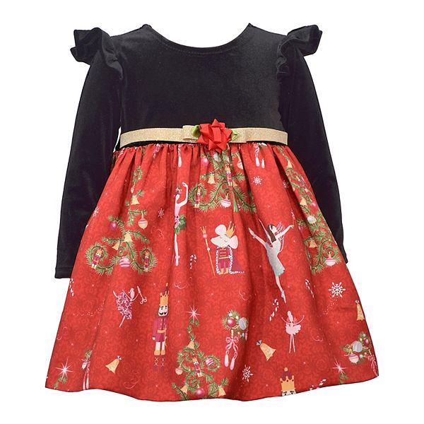 Baby Girl Bonnie Jean Velvet Nutcracker Dress