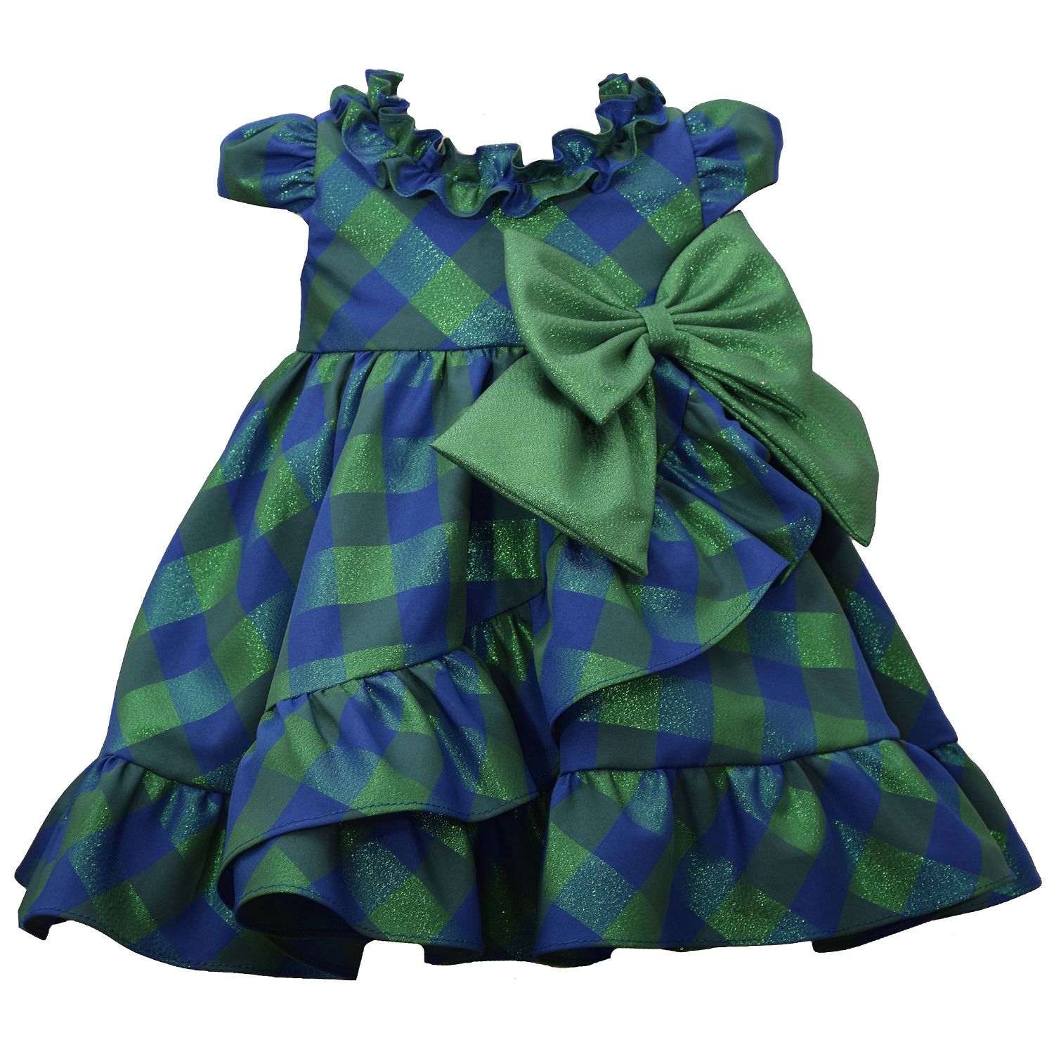 bonnie jean plaid taffeta dress