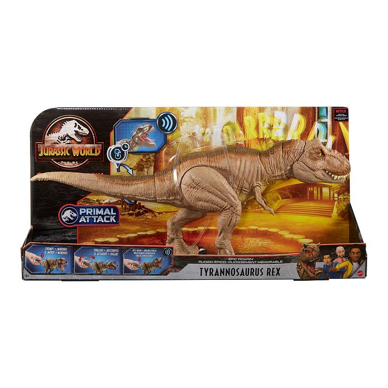 UPC 887961908909 product image for Mattel Jurassic World Epic Roarin' Tyrannosaurus Rex Figure Toy, Multicolor | upcitemdb.com