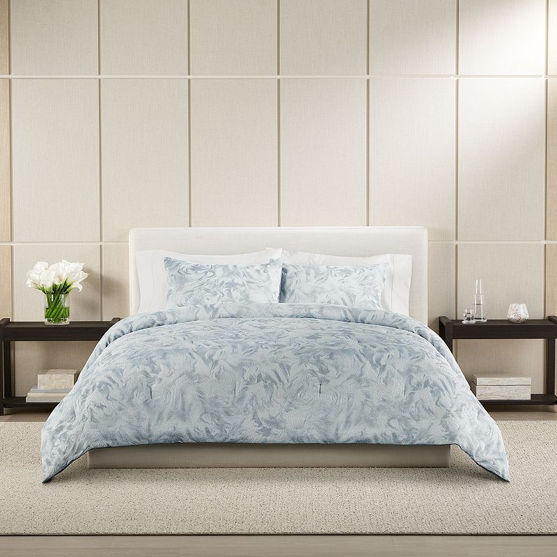 Simply Vera Vera Wang Painterly Swirls Comforter Set With Shams, Light Blue