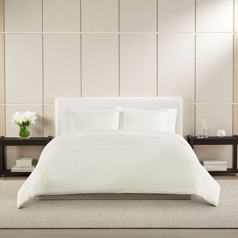 Simply Vera Vera Wang White Jacquard Duvet Cover Set with Shams, King