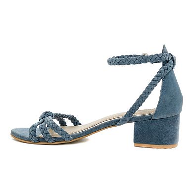 Rag & Co Nicola Women's Braided Block Heel Sandals