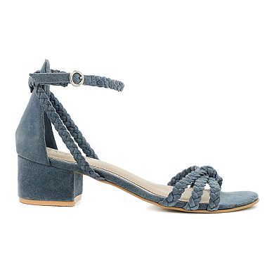 Rag & Co Nicola Women's Braided Block Heel Sandals