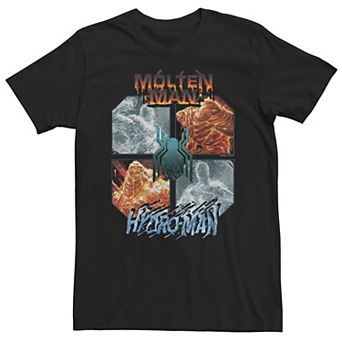 Big & Tall Marvel Spider-Man Far From Home Hydro-Man & Molten Man Panel Tee