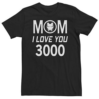 Big & Tall Marvel Iron Man "Mom I Love You" Mother's Day Tee