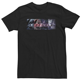 Big & Tall Marvel Avengers: Endgame Assemble Logo Panels Tee