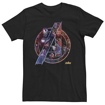 Big & Tall Marvel Avengers Infinity War Neon Team Tee