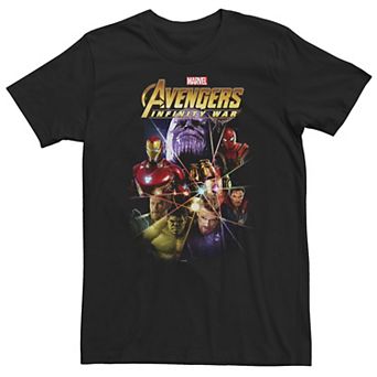 Big & Tall Marvel Avengers Infinity War Gauntlet Prism Tee